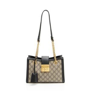 Gucci GG Supreme Padlock Chain Small Shoulder Bag